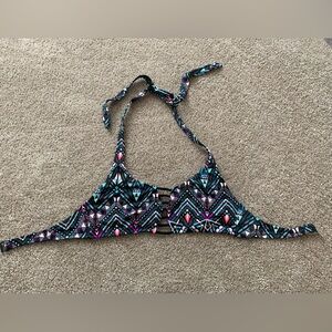 PINK Victoria's Secret Colorful Patterned Swim Top